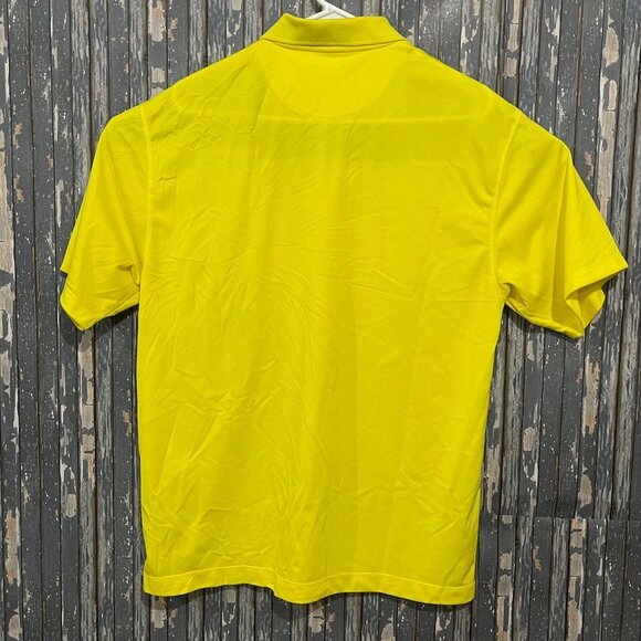 Nike Polo Shirt Short Sleeve Yellow Lightweight Mens Large - Picture 4 of 5